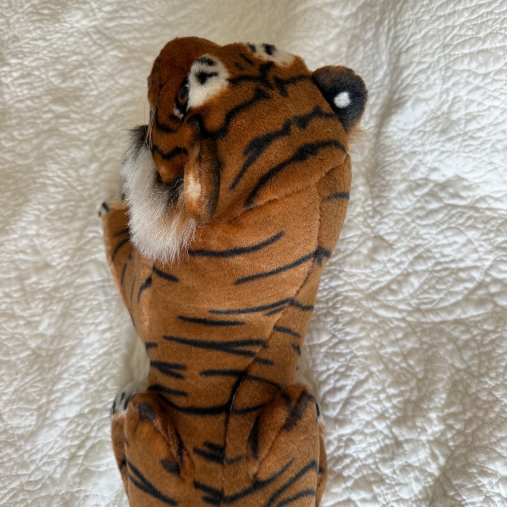Toy Works LLC Realistic Bengal Tiger Plush Stuffed Animal 27" Large Laying Tiger - Picture 10 of 10